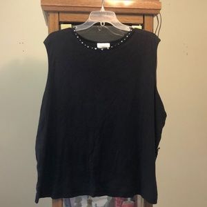 Sleeveless knit top 3X